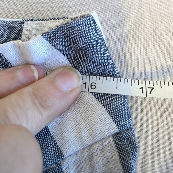 Harve Benard Navy and White Striped Pants - Picture 5 of 7